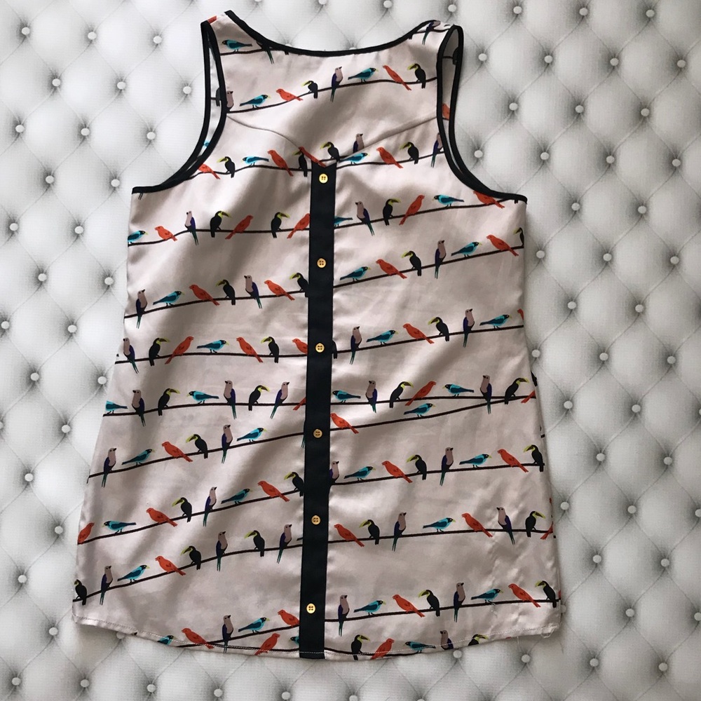 The Limited - Birds On A Wire Scoopneck Tank XS - Picture 5 of 7